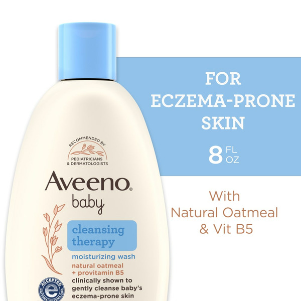 Baby Bath & Body Care Aveeno Baby Cleansing Therapy Moisturizing Wash, Natural Oatmeal hero