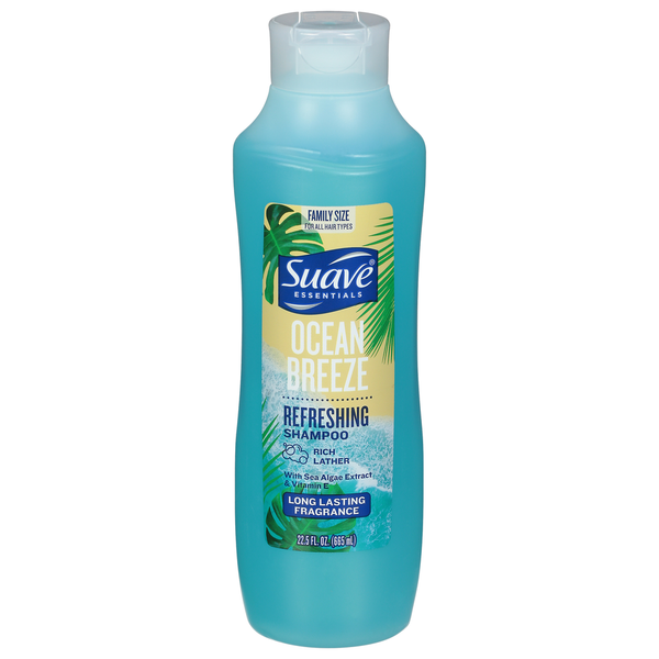 Suave Essentials Shampoo, Ocean Breeze, Refreshing, Family Size hero