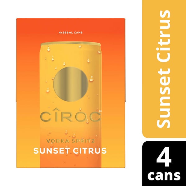 Prepared Cocktails Ciroc Vodka Spritz Sunset Citrus hero