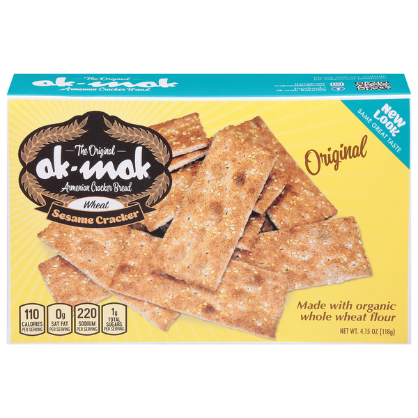 Crackers Ak-Mak Sesame Cracker, Wheat, Original hero