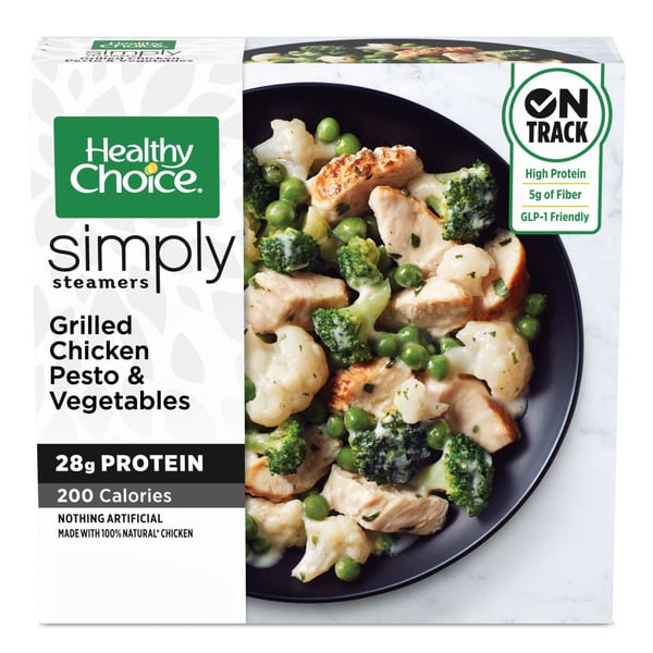 Frozen Meals Healthy Choice Simply Steamers Grilled Chicken Pesto & Vegetables Frozen Meal hero