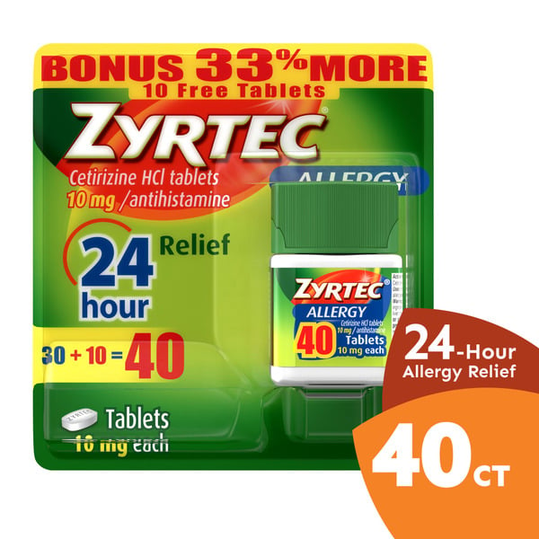 Cold, Flu & Allergy ZYRTEC 24 Hour Allergy Relief Tablets With 10 Mg Cetirizine Hcl hero