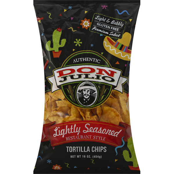 Chips & Pretzels Don Julio Tortilla Chips, Lightly Seasoned, Restaurant Style hero