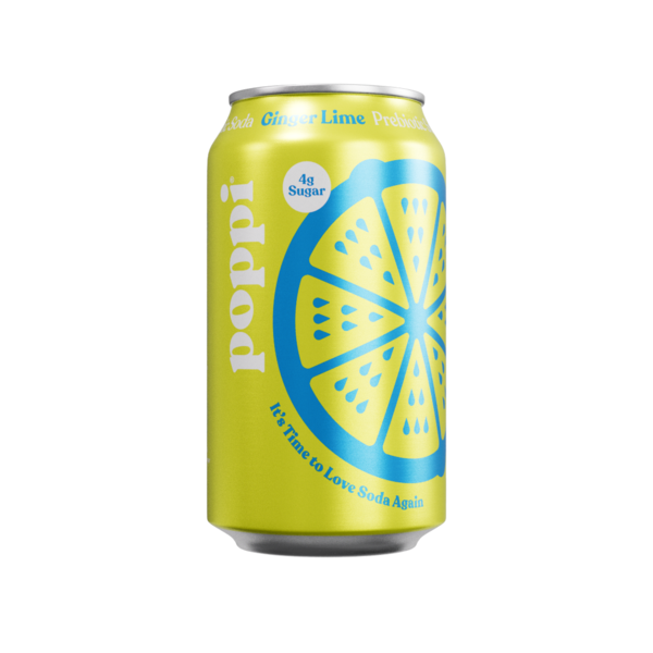 Poppi Prebiotic Soda, Ginger Lime hero