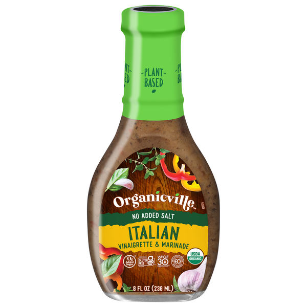 Salad Dressing & Toppings Organicville Vinaigrette & Marinade, Italian hero