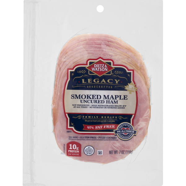 Lunch Meat Dietz & Watson Ham, 97% Fat Free, Uncured, Smoked Maple hero