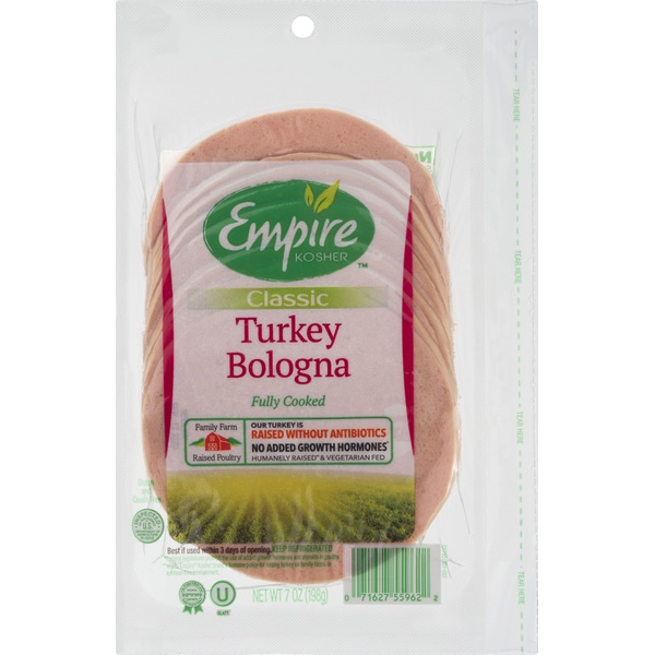 Lunch Meat Empire Kosher Turkey Bologna, Classic hero