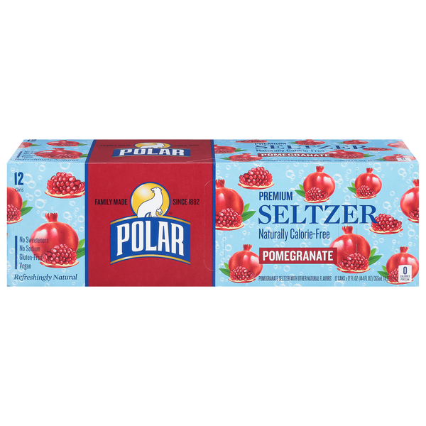 Water, Seltzer & Sparkling Water Polar Seltzer  Seltzer Calorie-free Pomegranate hero