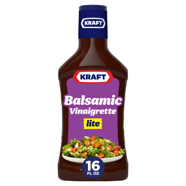 Salad Dressing & Toppings Kraft Balsamic Vinaigrette Lite Salad Dressing hero