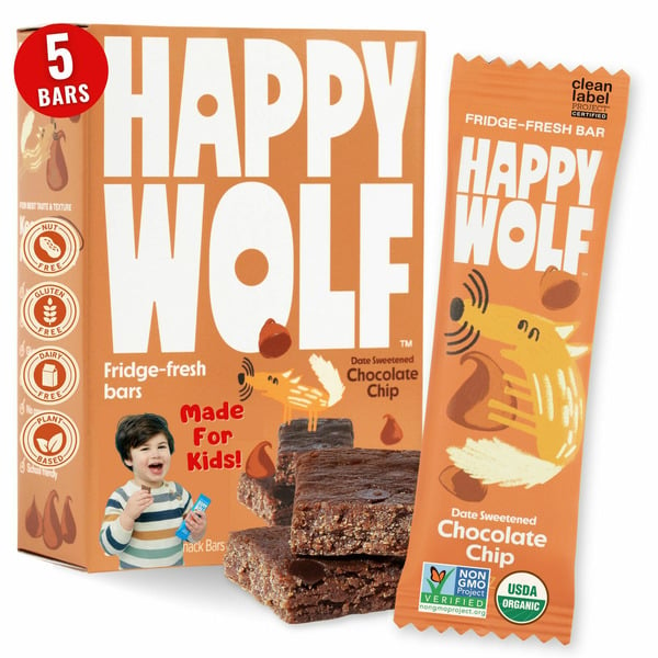 Candy & Chocolate Happy Wolf Fridge-Fresh Kids Snack Bars, Chocolate Chip hero