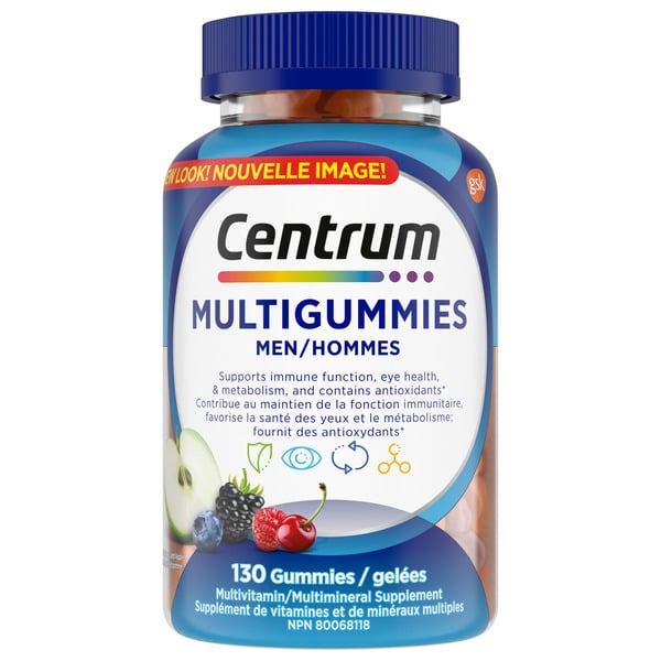 Other Vitamins & Supplements Centrum Multigummies Cherry, Berry And Apple Men Complete Adult Multivitamin 130 Gummies hero