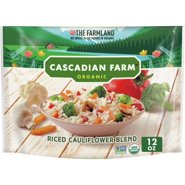 Frozen Vegan & Vegetarian Cascadian Farm Organic Frozen Riced Cauliflower Blend with Vegetables hero