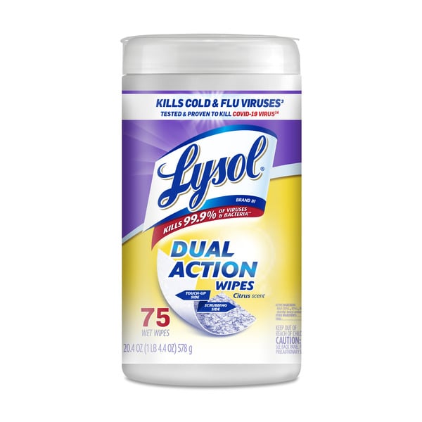 Cleaning Products Lysol Disinfectant, Multi-Surface Antibacterial Scrubbing Wipes, Citrus hero