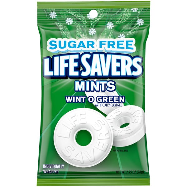 Candy, Chocolate & Gum Life Savers Wint O Green Sugar Free Breath Mints Hard Candy hero