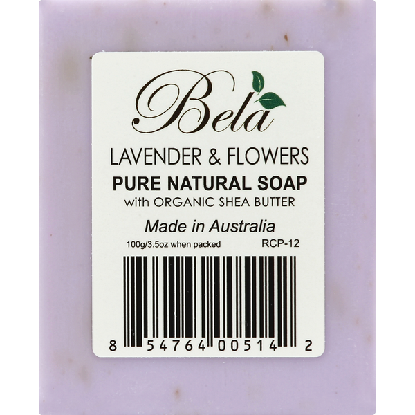 Body Lotions & Soap BELA Soap, Pure Natural, with Organic Shea Butter, Lavender & Flowers hero