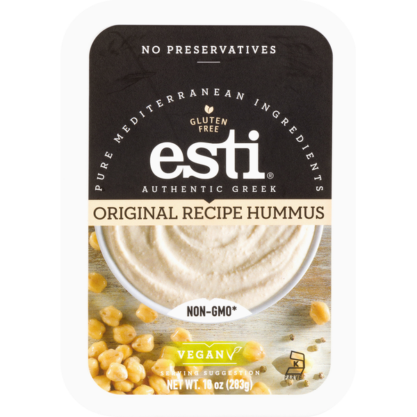 Fresh Dips & Tapenades Esti Foods Hummus, Original Recipe, Authentic Greek hero