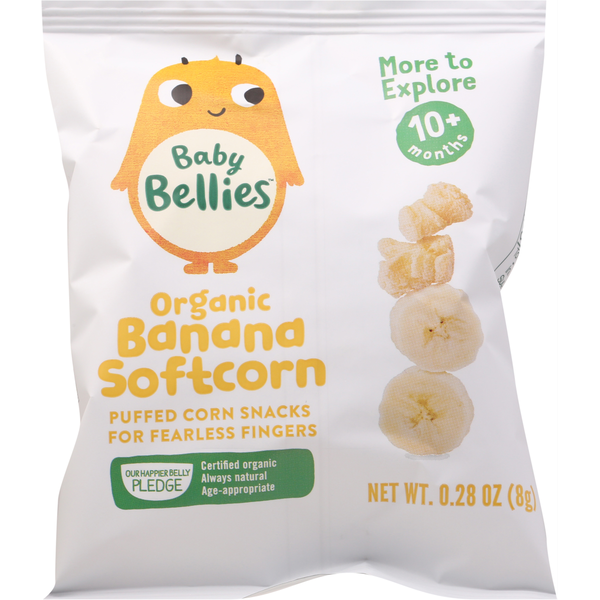 Chips & Pretzels Baby Bellies Softcorn, Organic, Banana, 10+ Months hero