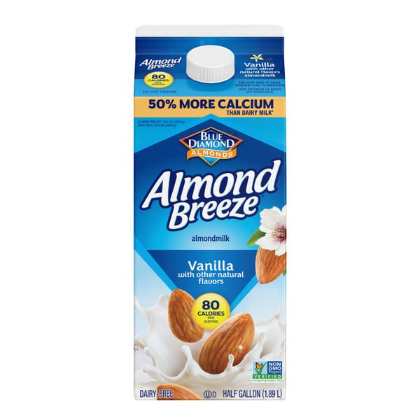 Nutmilk & Dairy Free Almond Breeze Vanilla Almondmilk hero