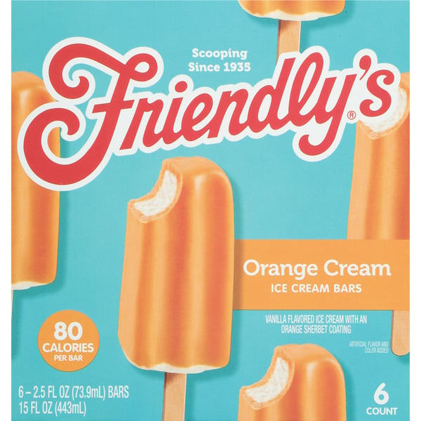 Ice Cream & Ice Friendly's Orange Cream Ice Cream and Sherbet Bars hero