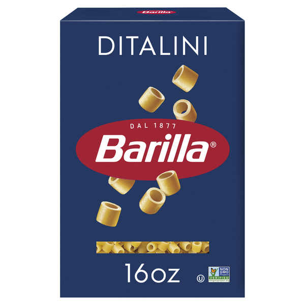 Dry Pasta & Noodles Barilla Ditalini - Non-GMO Pasta Made with Durum Wheat Semolina & Kosher Certified hero