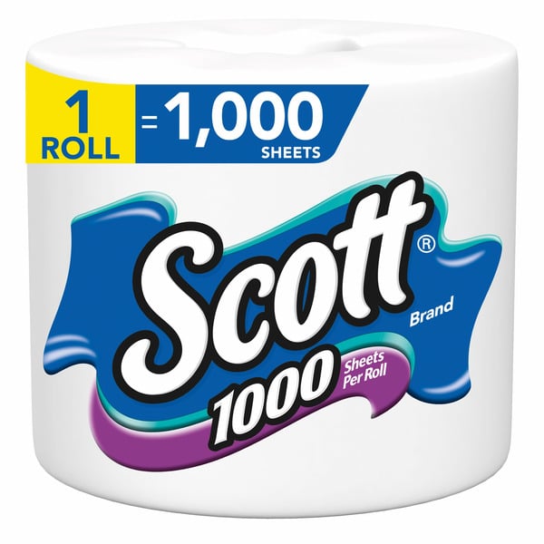 Paper Goods and Plastic Scott 1000 Toilet Paper, Septic-Safe, Toilet Tissue hero