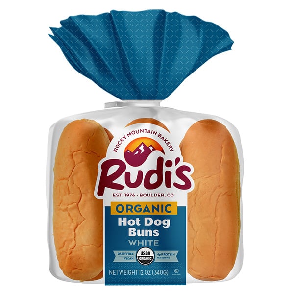 Buns & Rolls Rudi's Organic White Hot Dog Buns hero