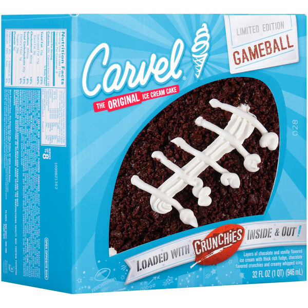 Frozen Dessert Carvel Limited Edition Holiday Football Ice Cream Cake hero