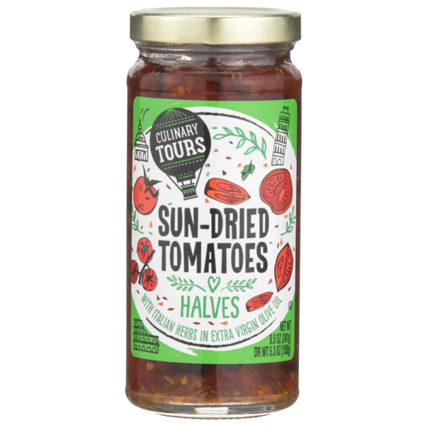 Oils & Vinegars Culinary Tours Sun-Dried Tomatoes Halves With Italian Herbs In Extra Virgin Olive Oil hero