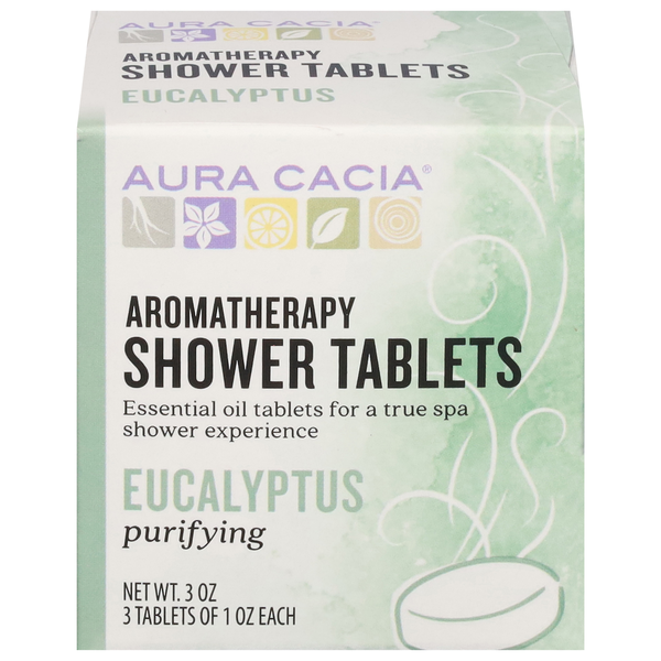 Body Lotions & Soap Aura Cacia Shower Tablets, Aromatherapy, Eucalyptus, Purifying hero