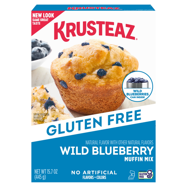 Doughs, Gelatins & Bake Mixes Krusteaz Gluten Free Blueberry Muffin Mix hero