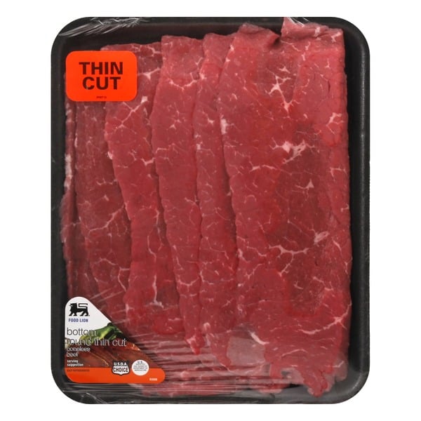 Fresh Beef, Lamb, Veal Food Lion Bottom Round Thin Cut Boneless Beef hero