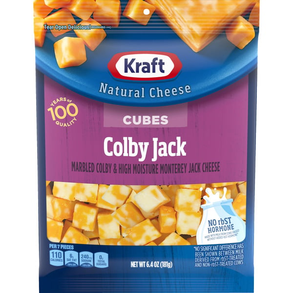 Packaged Cheese Kraft Colby Jack Marbled Cheese Cubes, Bag hero