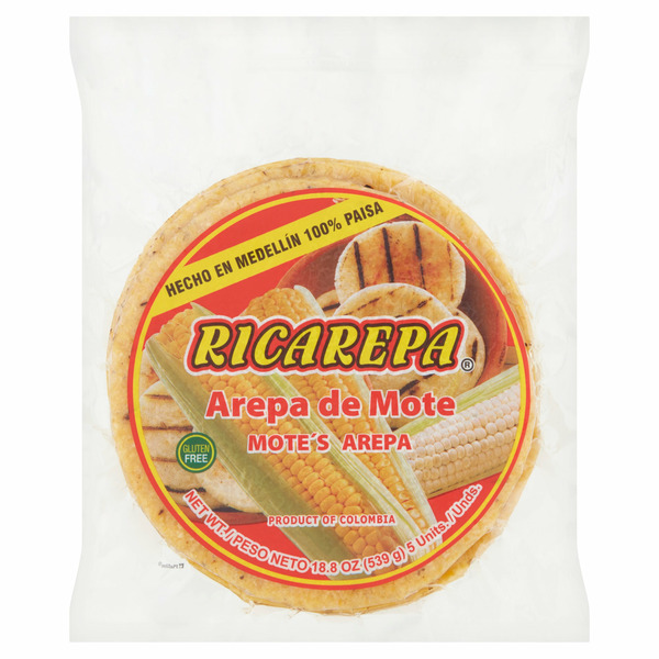 Tortillas & Flat Bread Ricarepa Mote's Arepa hero