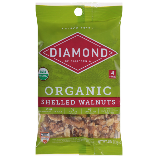 Diamond Walnuts, Organic, Shelled hero