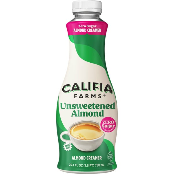 Soy & Lactose-Free Califia Farms Unsweetened Almond Milk Coffee Creamer hero