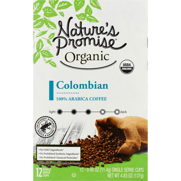 Coffee Nature's Promise Organic Columbian Coffee Single Serve Cups 12 CT hero