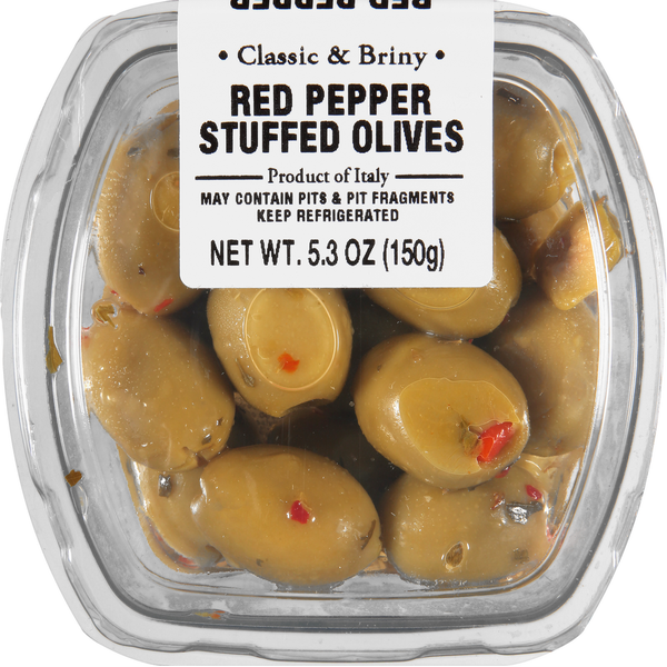 Pickled Goods & Olives International Gourmet Red Pepper Stuffed Olives hero