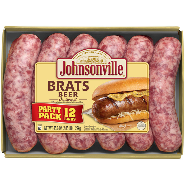 Hot Dogs, Bacon & Sausage Johnsonville Beer Brats hero