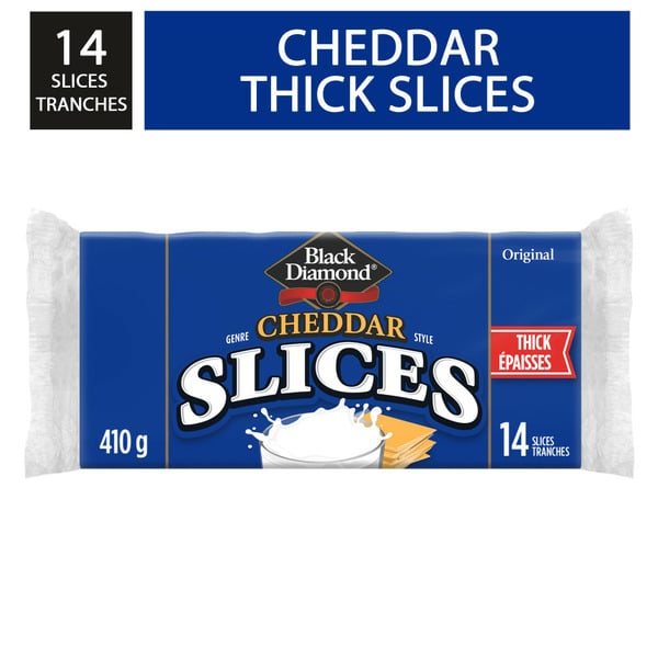 Packaged Cheese Black Diamond Thick Cheese Slices hero