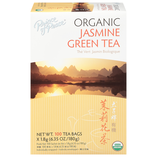 Tea Prince of Peace Jasmine Green Tea, Organic, Tea Bags hero