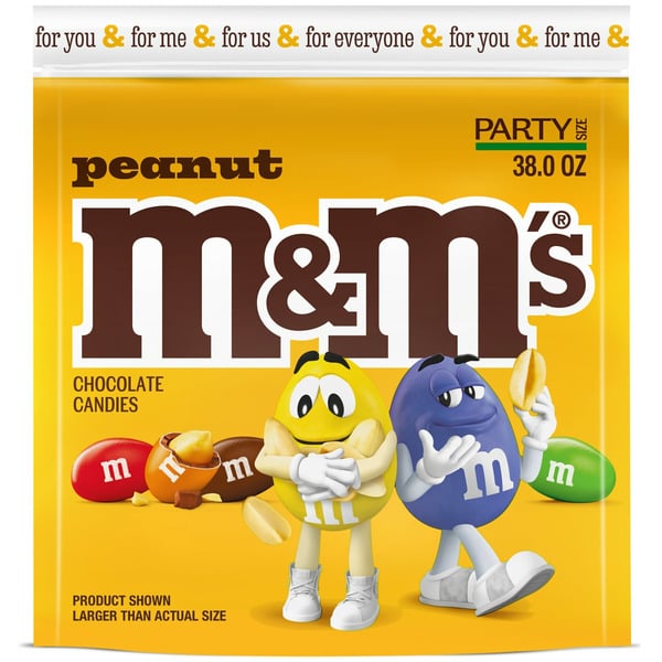 Candy & Chocolate M&M's Peanut Milk Chocolate Candy Bulk Pack, Party Size hero