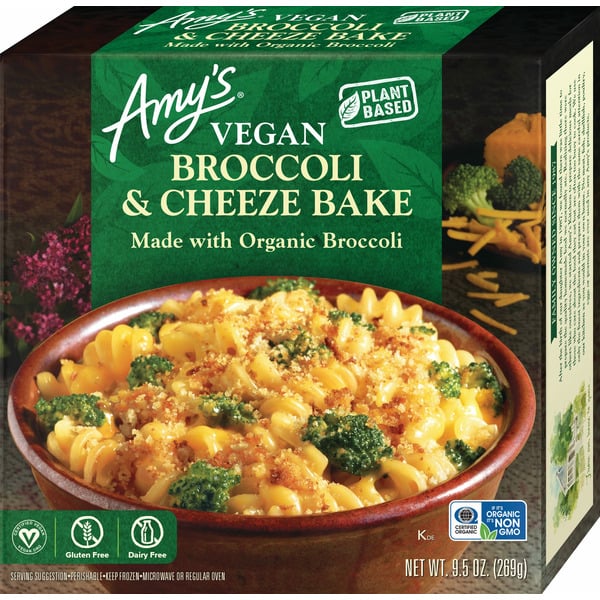 Prepared Meals Amy's Kitchen Gluten Free Vegan Broccoli Cheeze Bake Bowl hero