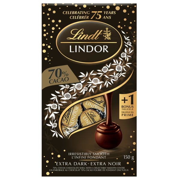 Candy & Chocolate Lindt 70% Cacao Dark Chocolate Truffles, 150-Gram Bag hero