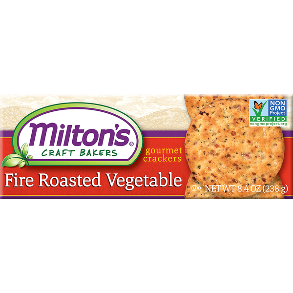 Crackers Milton's Gourmet Crackers, Fire Roasted Vegetable hero