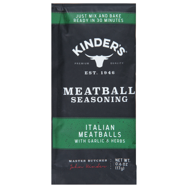 Kinder's Meatball Seasoning, Italian Meatballs hero