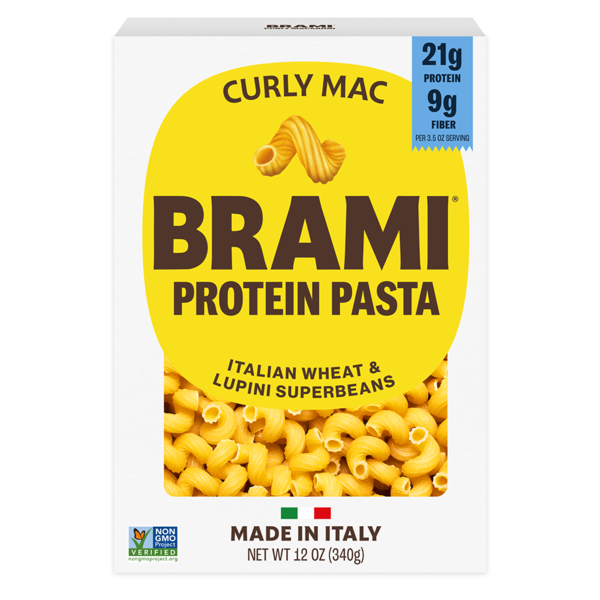 Dry Pasta Brami  Italian Protein Pasta, Curly Macaroni hero