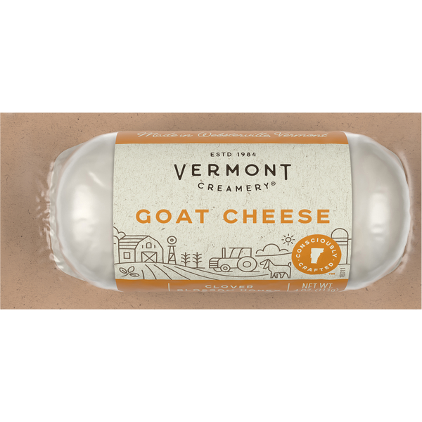 Specialty Cheeses Vermont Creamery Cheese, Goat, Clover Blossom Honey hero