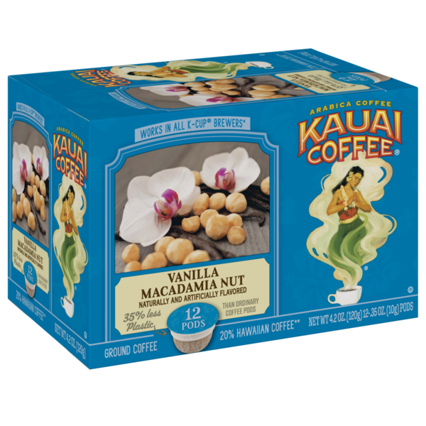 Coffee Kauai Coffee Vanilla Macadamia Nut, Single Serve Coffee Pods hero