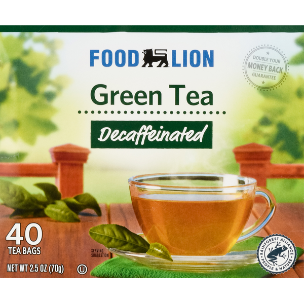 Tea Food Lion Green Tea, Decaffeinated, Bags hero