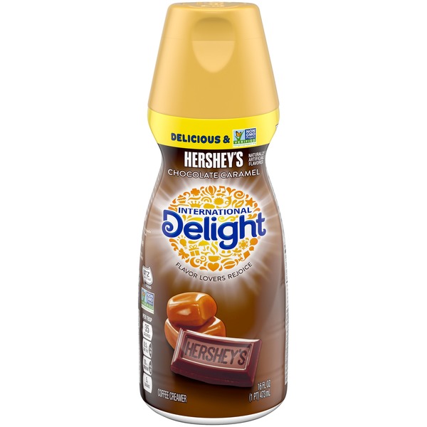 Cream International Delight Hershey's Chocolate Caramel Coffee Creamer hero